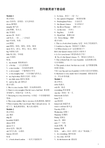 外研版(三起)小学英语四年级下册知识点总结复习资料完美版