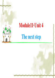 2014高考新课标高中总复习(第1轮)英语：M11 Unit 4 The next step(共21