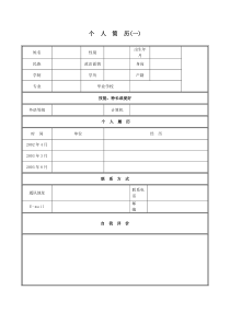 各类简历模板(30种)