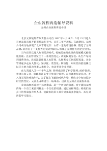 企业流程再造辅导资料（DOC 64页）