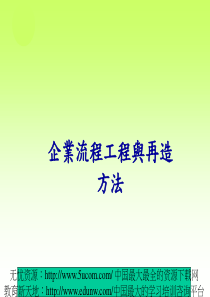 企业流程工程与再造方法