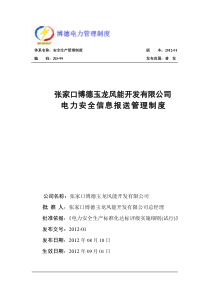 98、电力安全信息报送管理制度