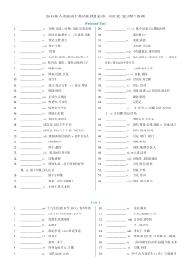 2019新人教高一英语必修一英语全部单词复习默写检测
