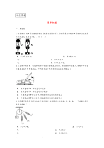 中考物理简单机械专题练习题