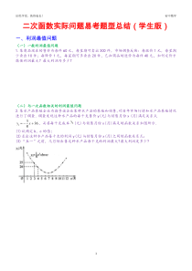 二次函数实际问题易考题型总结(学生版)