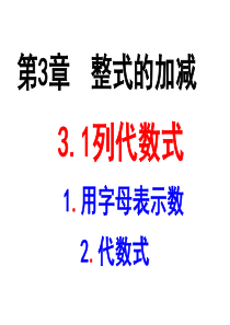 用字母表示数