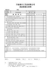 成品检验记录表