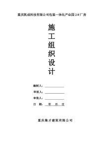 重庆凯成科技有限公司包装一体化产业园2号厂房施工组织