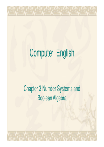 《计算机专业英语》Number Systems and Boolean Algebra