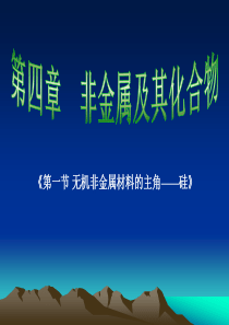 高一化学_第四章_非金属及其化合物_全章课件_(人教版新课标高中化学必修1)(1)