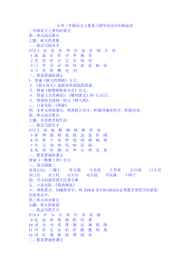 小学二年级语文上册复习教学知识点归纳总结