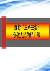 践行三严三实”争做人民的好干部