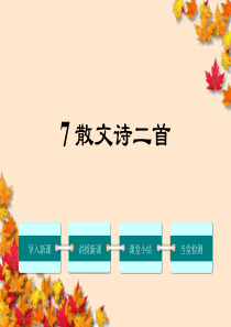 七年级语文上册 7《散文诗二首》课件 (新版)新人教版