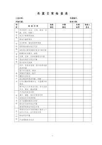 吊篮日常检查表