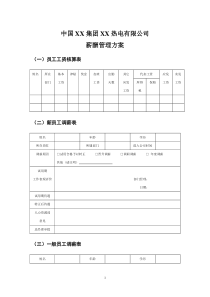 中国XX集团XX热电有限公司【薪酬方案】