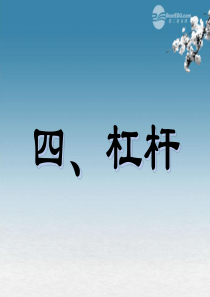 黑龙江省绥化市第九中学九年级物理全册《13.4 杠杆》课件 新人教版