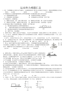 运动和力难题汇总