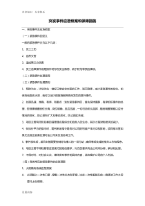 突发事件应急预案和保障措施