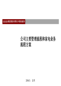 公司主要管理流程和家电业务流程方案(2)