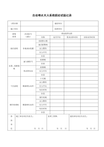 3、自动喷水灭火系统联动试验记录