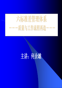 六标准差管理体系质量与工作流程再造（PPT84页）