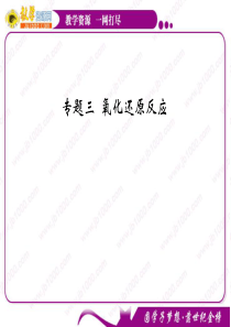 江西省2011届高三化学二轮复习课件：专题三 氧化还原反应(人教版)