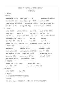 人教版PEP小学英语五年级下册知识点归纳总结