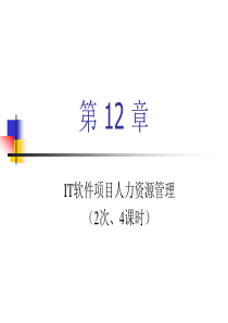 IT软件项目管理ch12