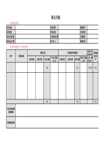项目月报模板