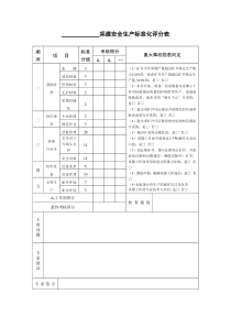 采煤部分安全生产标准化评分表