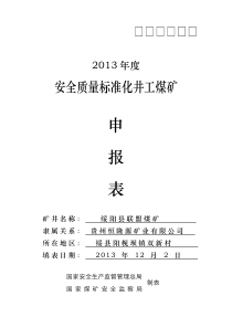 二级质量标准化申报材料表格