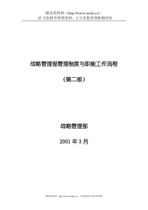 几个关于战略管理的--德隆战略管理流程和制度