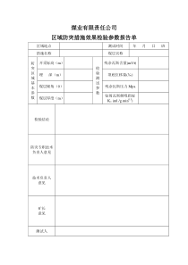 区域防突措施效果检验报告单