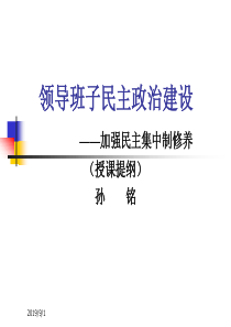 领导班子民主政治建设