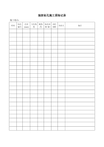 抽放钻孔施工原始记录2