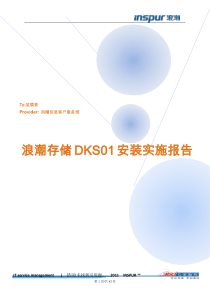 浪潮存储DKS01安装实施报告