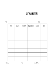 煤矿村庄搬迁台账