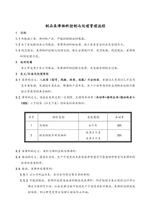 制品呆滞物料控制与处理管理流程