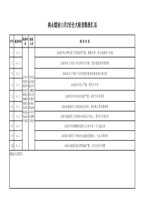 自查自纠隐患台账1