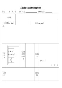 采煤工作面突出危险性预测预报记录表