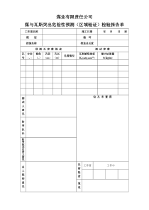 防突措施预测报告单