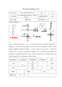 塔吊垂直度观测记录表