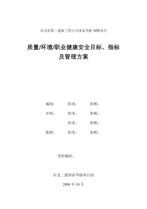 质量、环境、职业健康安全目标、指标及管理方案 - 副本 (2)