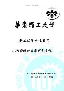 勤工助学实业集团人力资源部各事务流程