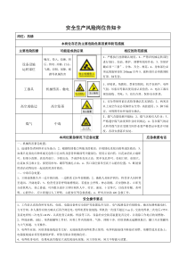 安全生产风险岗位告知卡机修工