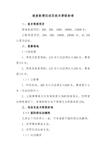 速度轮滑现执行标准与目标标准对照表