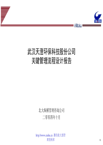 北大纵横--武汉天澄环保关键管理流程设计报告--gao1234(1)