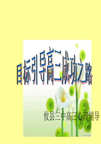 高三心理辅导 目标引导成功之路