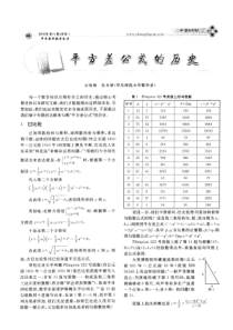 平方差公式的历史