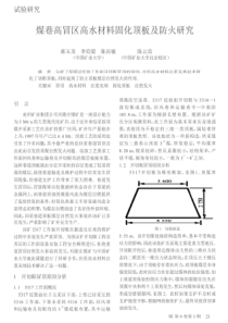 煤巷高冒区高水材料固化顶板及防火研究郝玉龙